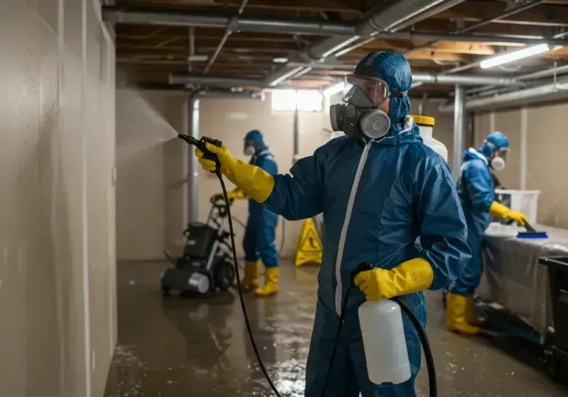 Basement Sanitization and Antimicrobial Treatment process in Chippewa County, MI