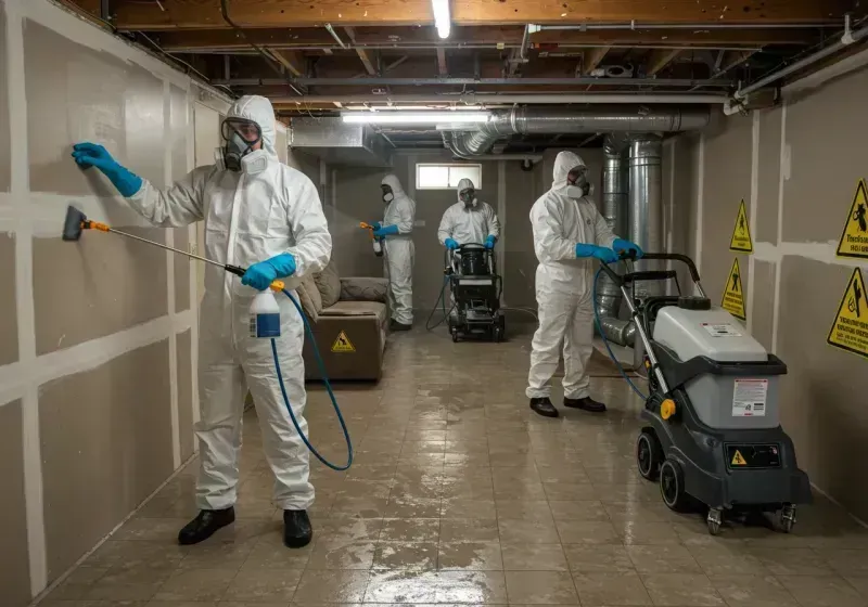 Basement Moisture Removal and Structural Drying process in Chippewa County, MI